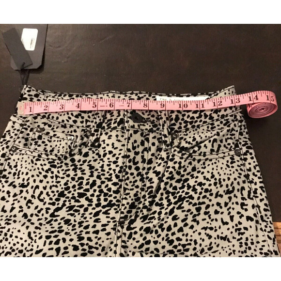 Rag & Bone Hana High-Rise Slim Fit Cropped Boot Gray Cheetah Jeans - 24 - NWT - Picture 15 of 16